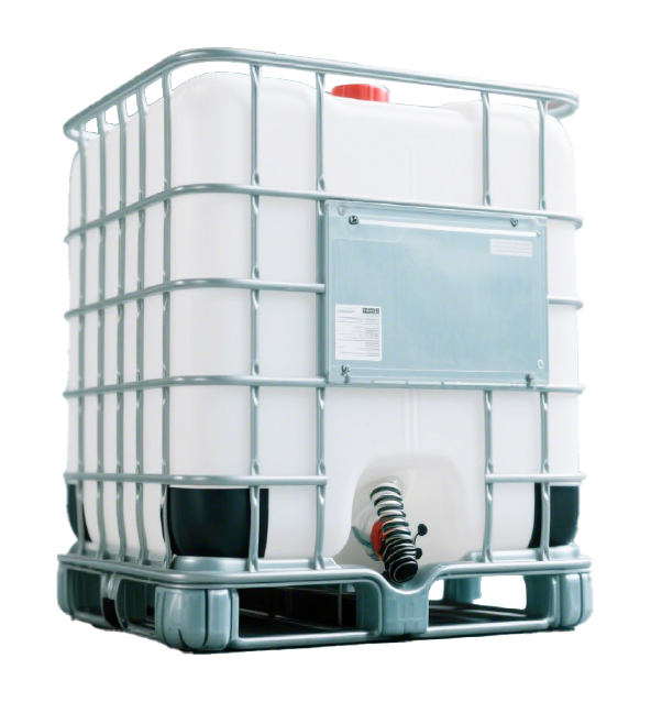Contenedor IBC industrial para almacenamiento y transporte de productos químicos